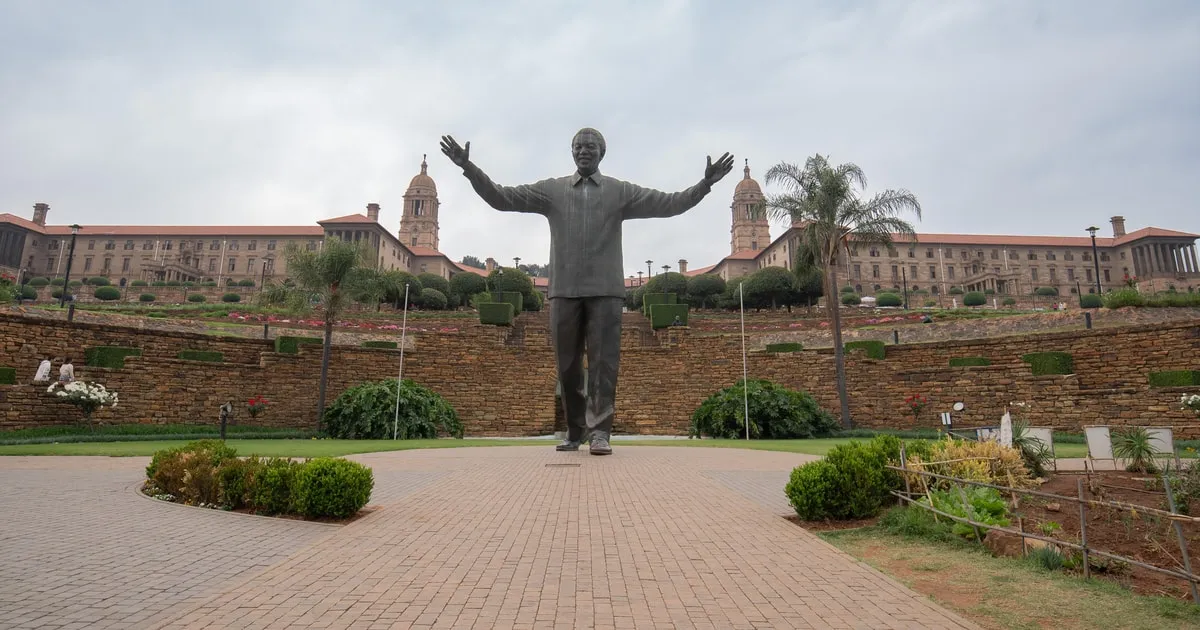 Pretoria Church Square during a half day tour from Johannesburg